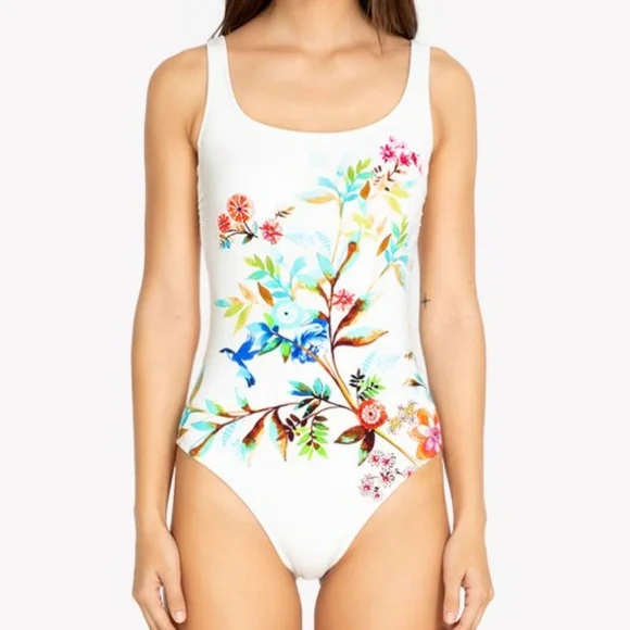 Johnny Was "Lei" Floral One Piece Swimsuit*2X